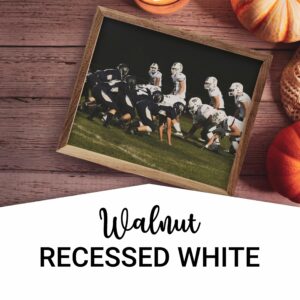 Walnut Recessed White